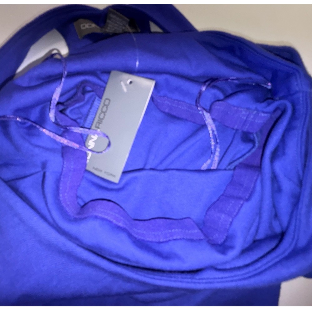 Donna Ricco New York Royal Blue Drop Waist Flounce Hem Dress Small NWT - Picture 4 of 6